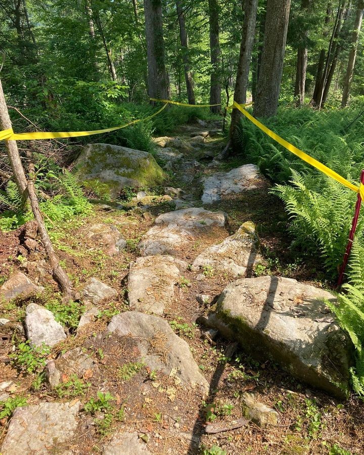 Rock garden on River View DH Trail in President, PA