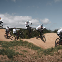 Kriss Kyle riding his brand new purpose-built BMX x MTB trail